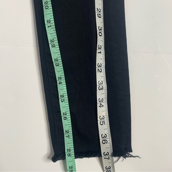 Frame Le Skinny De Jeanne Black Ripped Distressed Mid-Rise Jeans - Picture 16 of 16